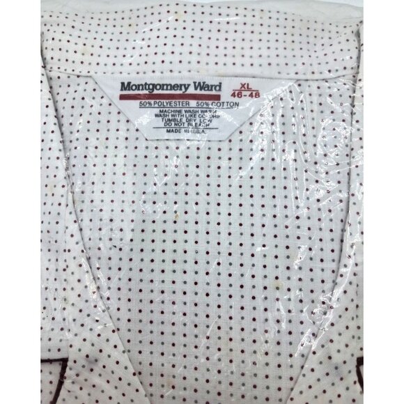Vintage Mens Pajamas Montgomery Ward Size XL Pjs Lounge Wear Broadcloth Polka Do - Picture 4 of 8